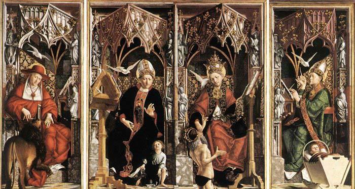 PACHER, Michael Altarpiece of the Church Fathers France oil painting art
